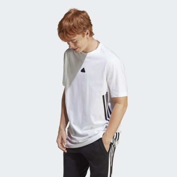 T-shirt à 3 Bandes Future Icons Blanc Adidas