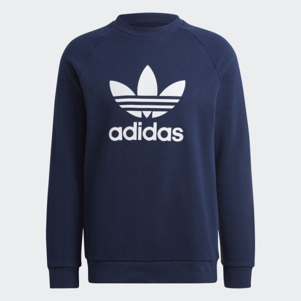 Sweat Adidas Night Indigo Adicolor Classics Trèfle Ras Du Cou
