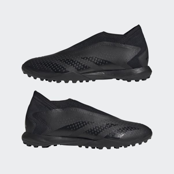 Predator Precision.3 Chaussures De Football Sans Lacets Pour Gazon Adidas Noir