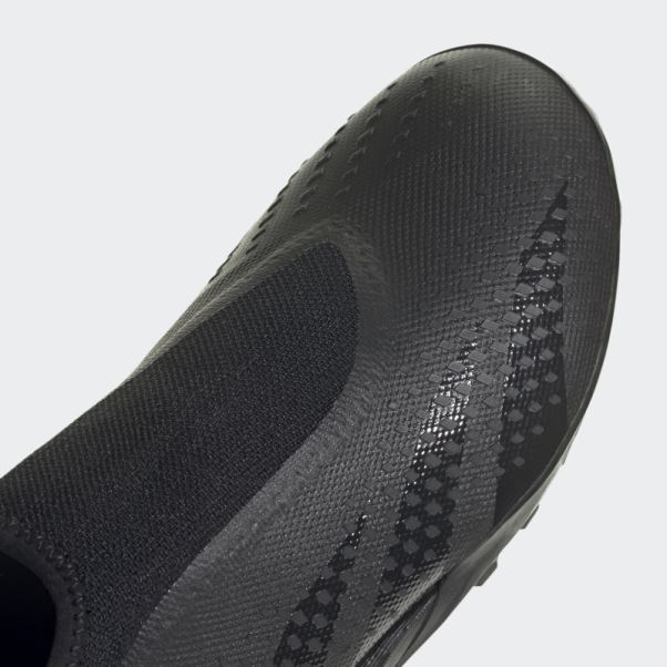 Predator Precision.3 Chaussures De Football Sans Lacets Pour Gazon Adidas Noir