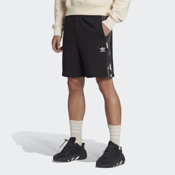Adidas Short Graphique Camo 3 Bandes Noir