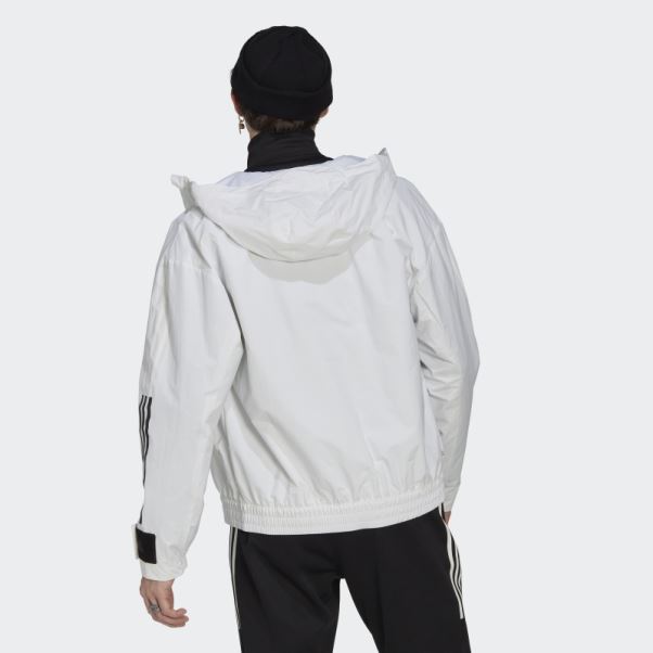 Veste Tempête Blanche à 3 Bandes Adidas