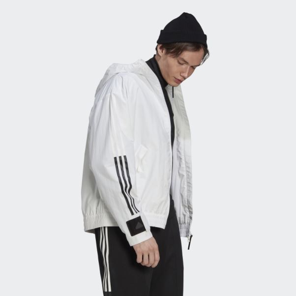 Veste Tempête Blanche à 3 Bandes Adidas