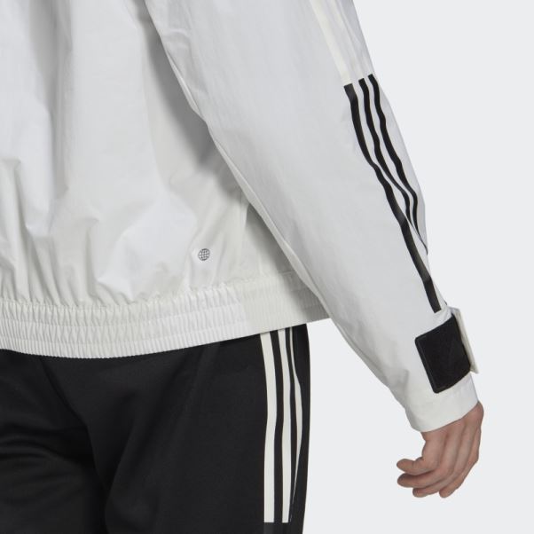 Veste Tempête Blanche à 3 Bandes Adidas