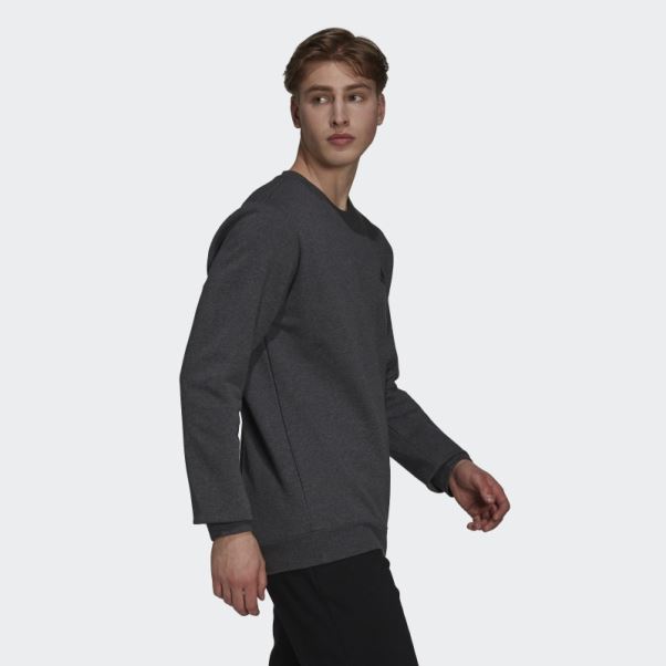 Sweat Polaire Essentials Adidas Gris Foncé Chiné