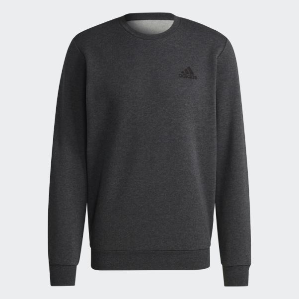 Sweat Polaire Essentials Adidas Gris Foncé Chiné