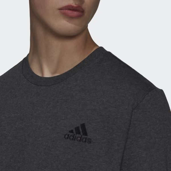 Sweat Polaire Essentials Adidas Gris Foncé Chiné
