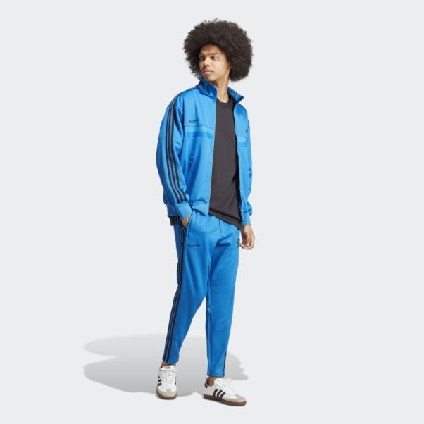Adidas 83-c Haut De Survêtement Oiseau Bleu
