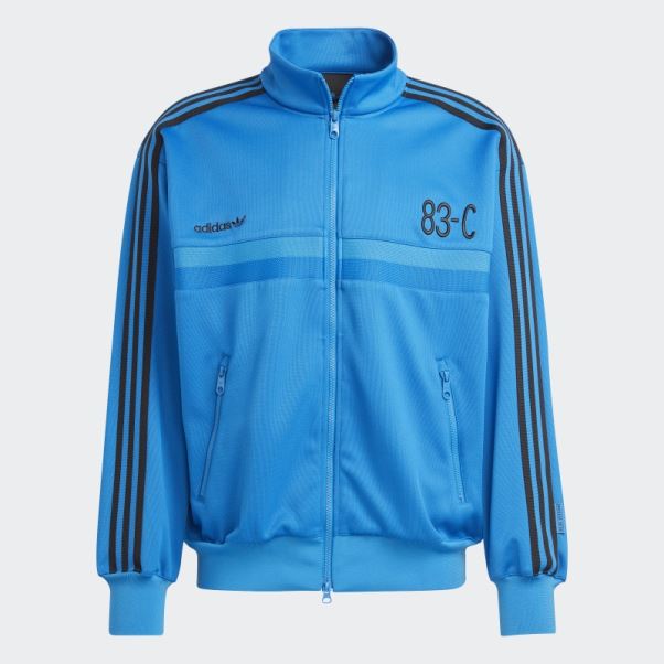 Adidas 83-c Haut De Survêtement Oiseau Bleu