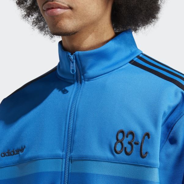 Adidas 83-c Haut De Survêtement Oiseau Bleu