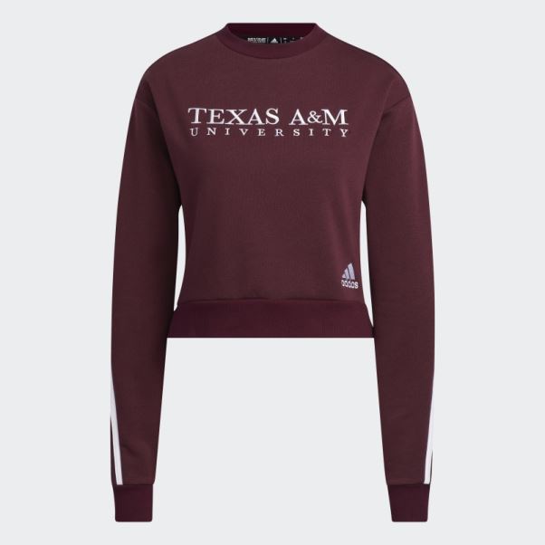 Sweat Ras Du Cou 3 Bandes Adidas Bordeaux