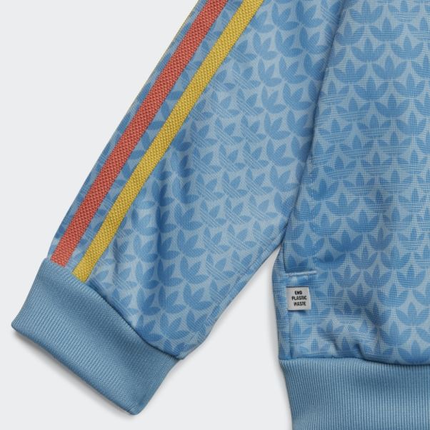Survetement Monogramme Bleu Adidas