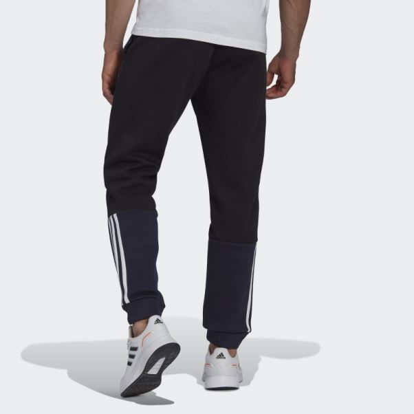 Pantalon En Molleton Essentials Colorblock Encre Adidas