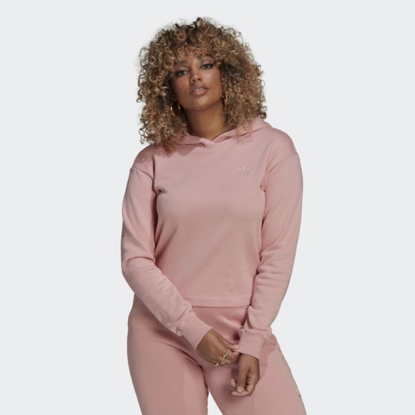 Adidas Sweat à Capuche Court Mauve