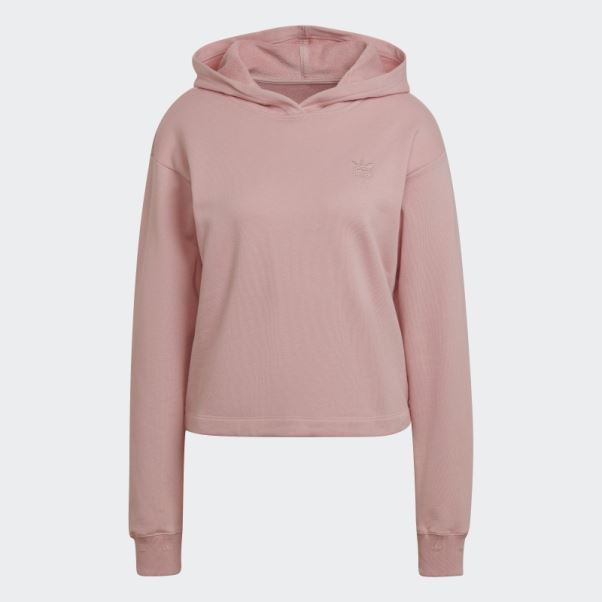 Adidas Sweat à Capuche Court Mauve