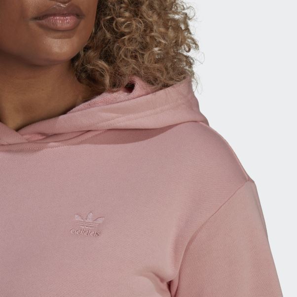 Adidas Sweat à Capuche Court Mauve