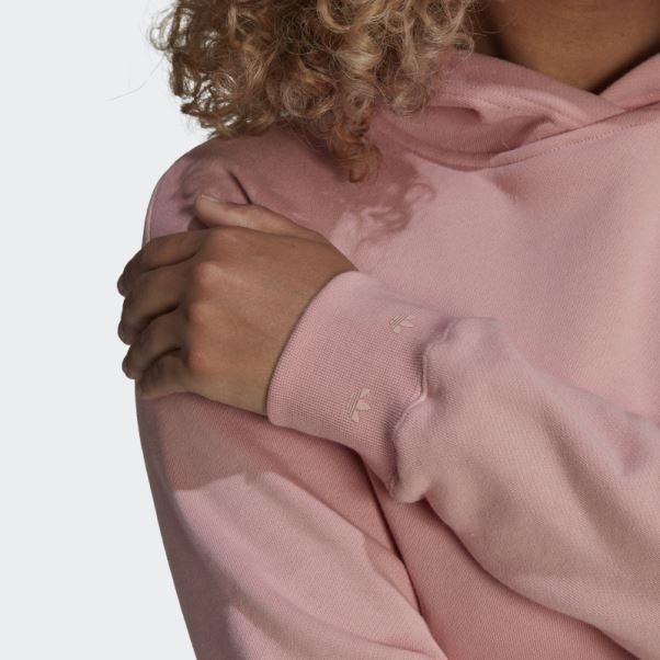 Adidas Sweat à Capuche Court Mauve