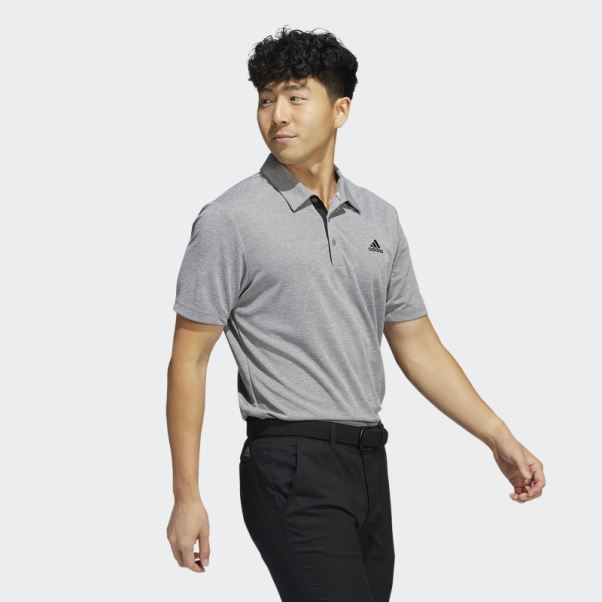 Polo Adidas Drive Heather Gris Mel