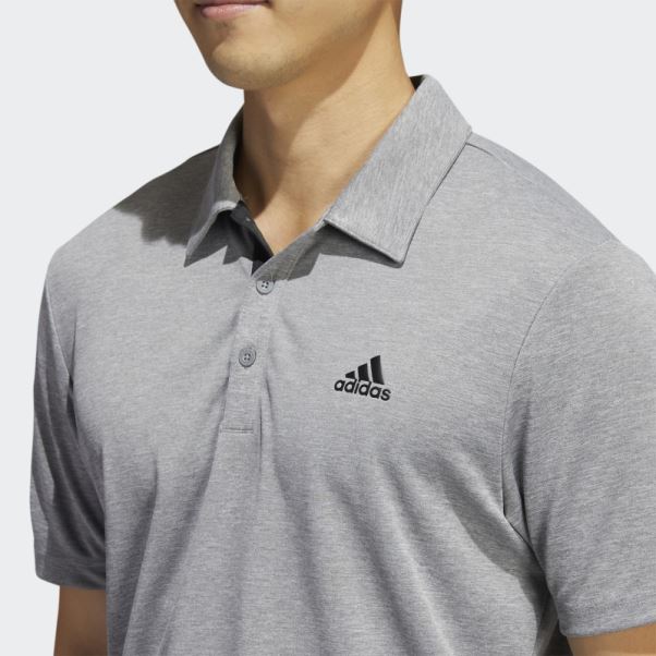 Polo Adidas Drive Heather Gris Mel