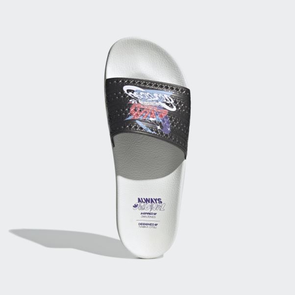 Adidas Adilette Slides Noir/blanc