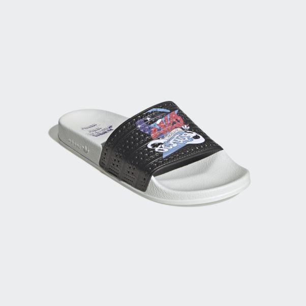 Adidas Adilette Slides Noir/blanc