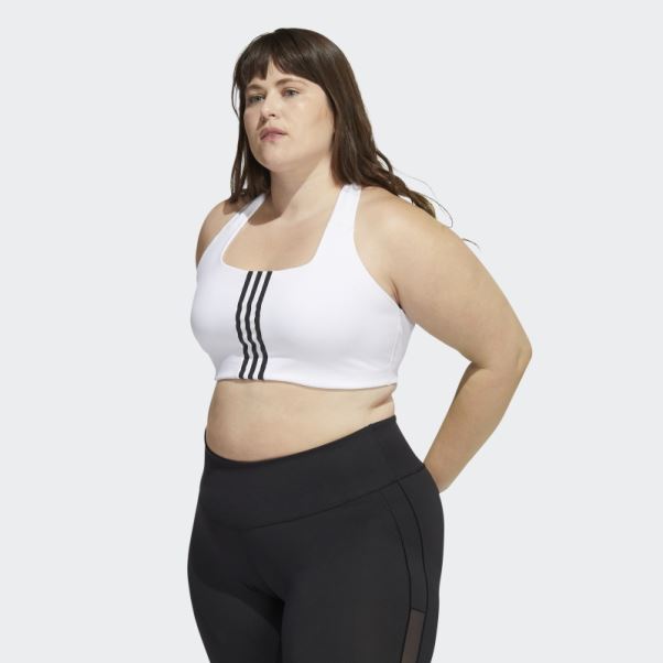Soutien-gorge Adidas Powerimpact Training Medium-support Blanc (taille Plus)