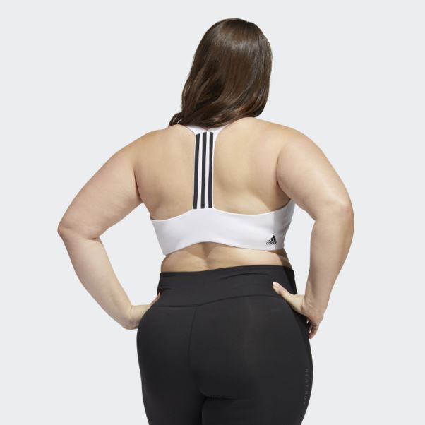 Soutien-gorge Adidas Powerimpact Training Medium-support Blanc (taille Plus)