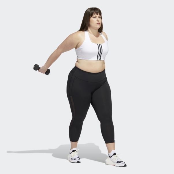 Soutien-gorge Adidas Powerimpact Training Medium-support Blanc (taille Plus)