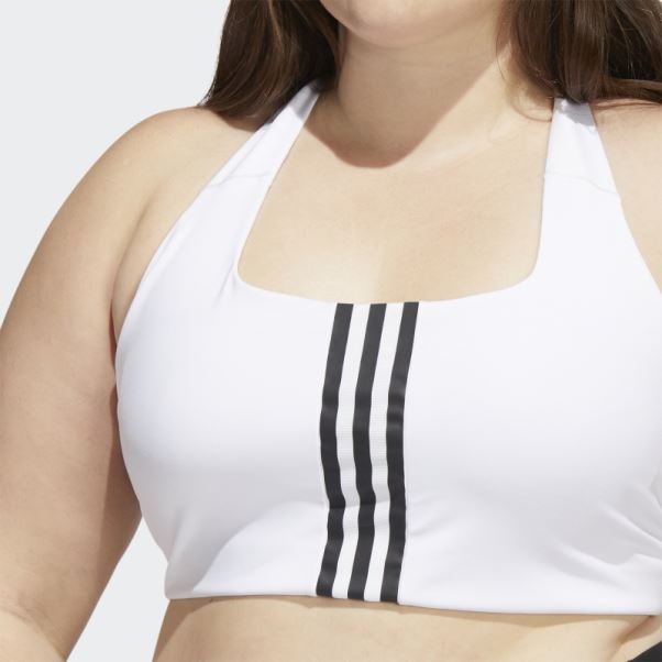 Soutien-gorge Adidas Powerimpact Training Medium-support Blanc (taille Plus)