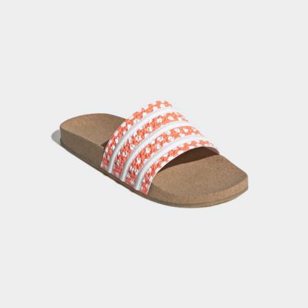 Adilette Diapositives Adidas Faisceau Orange