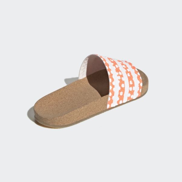 Adilette Diapositives Adidas Faisceau Orange