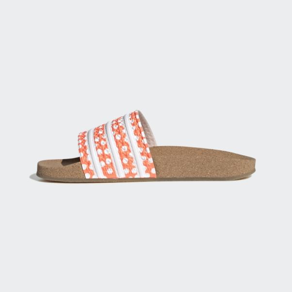 Adilette Diapositives Adidas Faisceau Orange