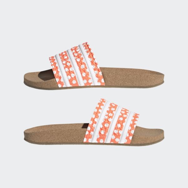 Adilette Diapositives Adidas Faisceau Orange