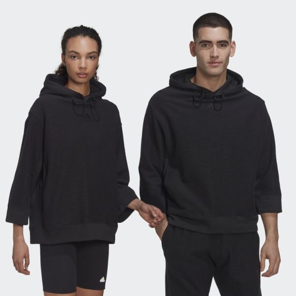 Sweat à Capuche En Molleton Inversé (non Genré) Adidas Noir