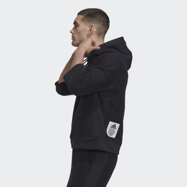 Sweat à Capuche En Molleton Inversé (non Genré) Adidas Noir