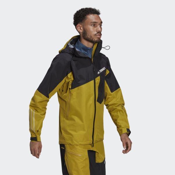 Blouson Vert Olive Terrex Techrock Gore-tex Pro Adidas