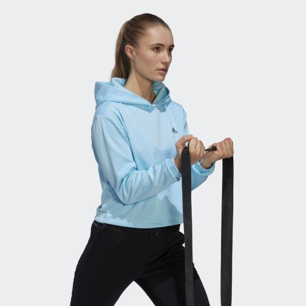 Sweat à Capuche Aeroready Adidas Bleu