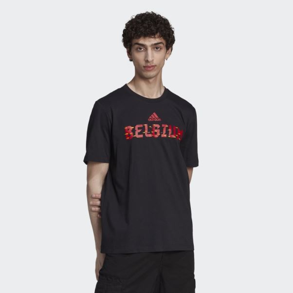 Tee Shirt Coupe Du Monde Fifa 2022 Belgique Adidas Noir