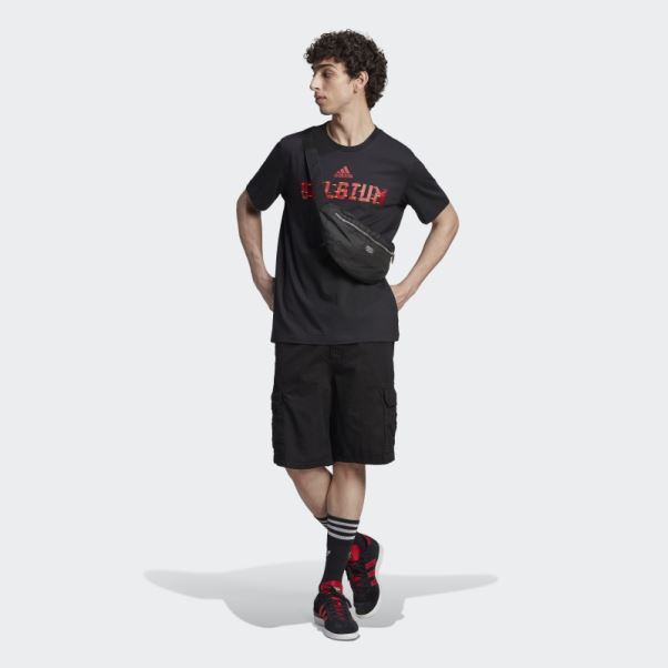 Tee Shirt Coupe Du Monde Fifa 2022 Belgique Adidas Noir