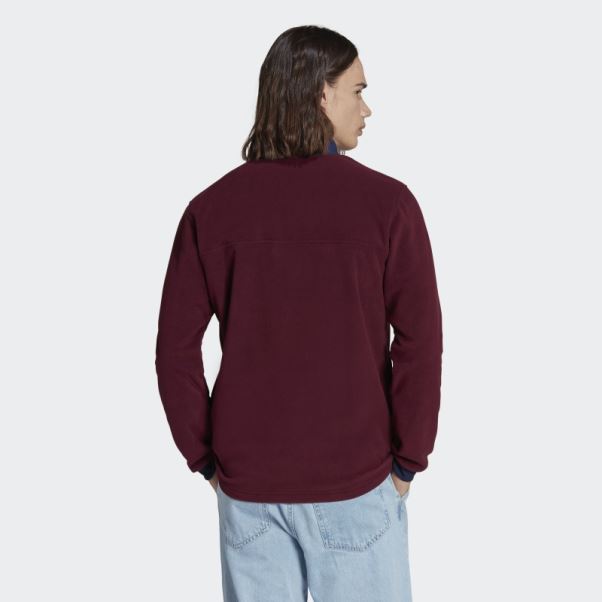 Adidas Wander Hour Quarter-snap Polaire Veste Bordeaux