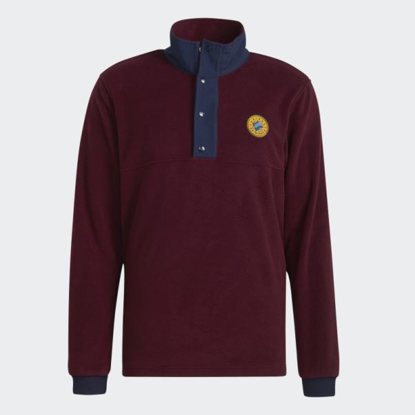 Adidas Wander Hour Quarter-snap Polaire Veste Bordeaux