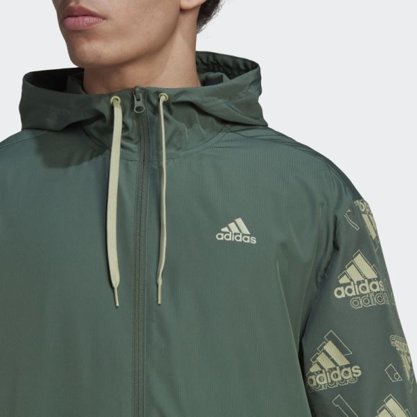 Survêtement Imprimé Allover Vert Oxyde Adidas