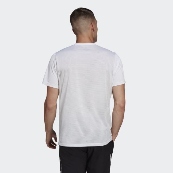 Propre Le T-shirt De Course Adidas Blanc