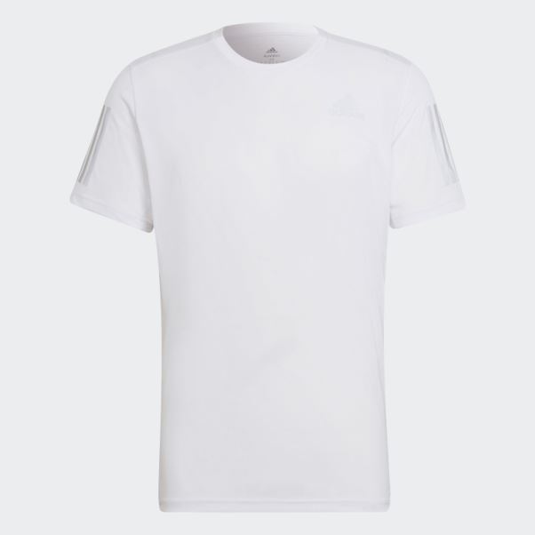 Propre Le T-shirt De Course Adidas Blanc