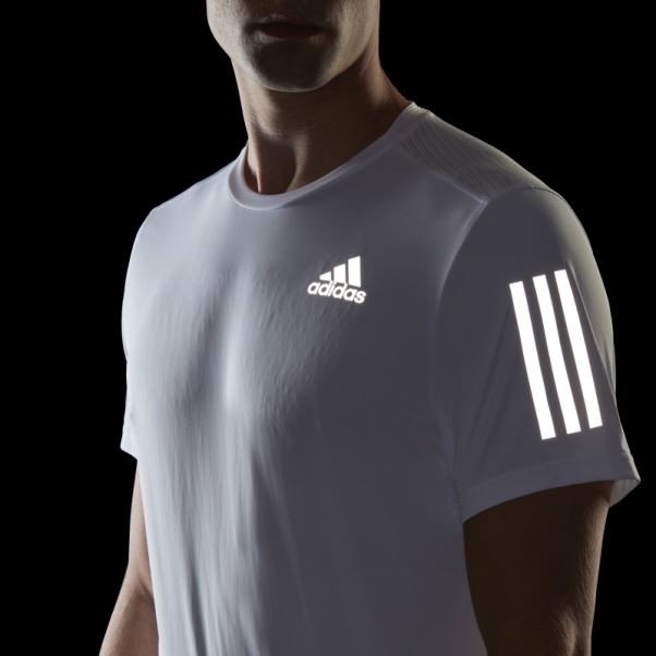Propre Le T-shirt De Course Adidas Blanc