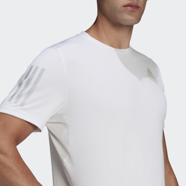 Propre Le T-shirt De Course Adidas Blanc