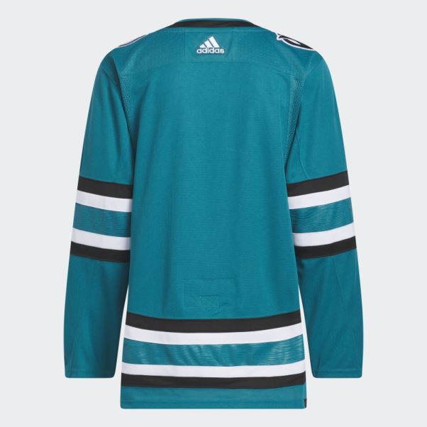 Maillot Sharks Domicile Authentique Adidas Bleu Turquoise
