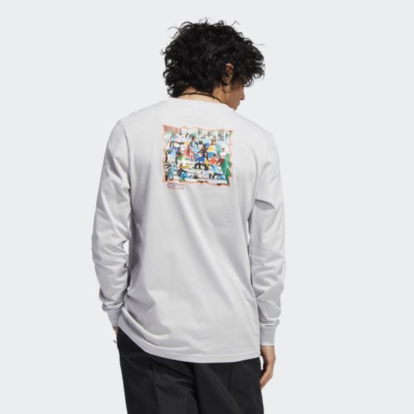 Mettz The Steps T-shirt Manches Longues Adidas Gris
