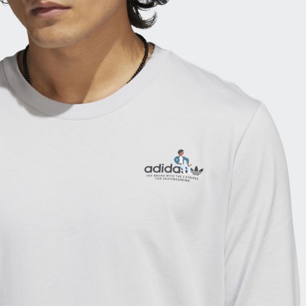 Mettz The Steps T-shirt Manches Longues Adidas Gris