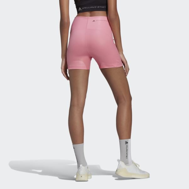 Adidas By Stella Mccartney Collant Court De Yoga Truestrength Rose Vif